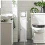 SoBuy® FRG135-W Support Papier Toilette Armoire Porte-Papier Toilette Porte Brosse WC Meuble de Salle de Bain sur Pied en Bois -