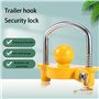 EHIOG Serrure de remorque pour attelages de remorque Standard, Verrouillage de Remorque Antivol Sécurité, avec Cache Boule Attel