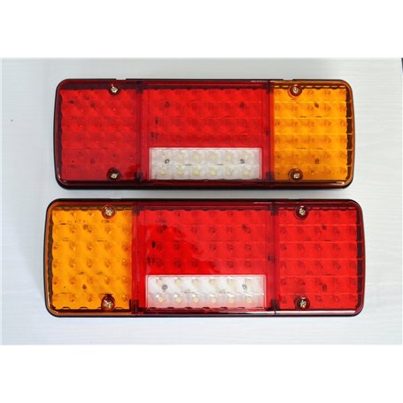 24/7Auto 2 x arrière 12 V LED 5 Fonctions Design ultra fin pour camion remorque basculant pour châssis LKW pour caravane Camion