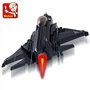 Sluban- M38-B0510 - Avion de Combat Lightning II, Noir, Petit