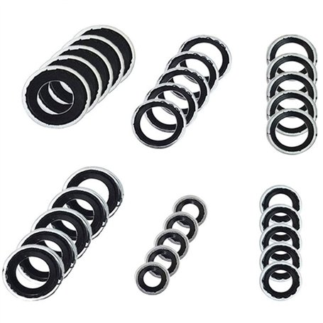 BOOMBOOST Joint torique Outil de réparation Joint d'étanchéité Joint Rondelle Ensemble 30pcs Climatiseur Pompe Rondelle A/C Comp