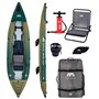 Aqua Marina Caliber 398 Kayak de pêche/pêche Drop Stitch Fusion Kayak pour 1/2 Personnes