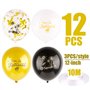 Banderole Vive La Retraite et 12PCS Ballons avec Ruban de Soie Bannière Retirement Décoration pour Fête de Retirement Banderole