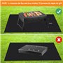 WOCVRYY Tapis de Barbecue 130x160cm Tapis Barbecue Sol d'Extérieur Pliable Tapis de Grille Anti Feu BBQ Tapis Réutilisable Facil