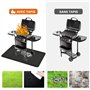 WOCVRYY Tapis de Barbecue 130x160cm Tapis Barbecue Sol d'Extérieur Pliable Tapis de Grille Anti Feu BBQ Tapis Réutilisable Facil