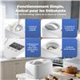 Sorbetière Electrique avec Compresseur, Auto-refroidissan Machine a Glace, Turbine à Glace 1L, avec Gradué/Spatule/Recette, pour