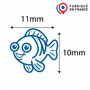 Tampon poisson rigolo | 11mm | Cachet encreur carte de fidélité | Funny Fish ink stamp