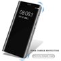 LINER Coque pour Samsung Galaxy S21 Ultra 5G, Élégant Mirror Smart View Standing Flip Etanche Ultra Mince Antichoc Anti-Rayures