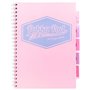 Pukka Cahier à spirales Rose pastel Format A4