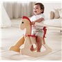 Hape Cheval à Bascule Rock and Ride en Bois pour Enfants, Poney avec Dossier et Arceau Ajustable pour l'Apprentissage de l'Équil