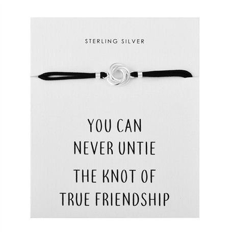 Philip Jones Bracelet de Citation de Noeud en Argent Sterling