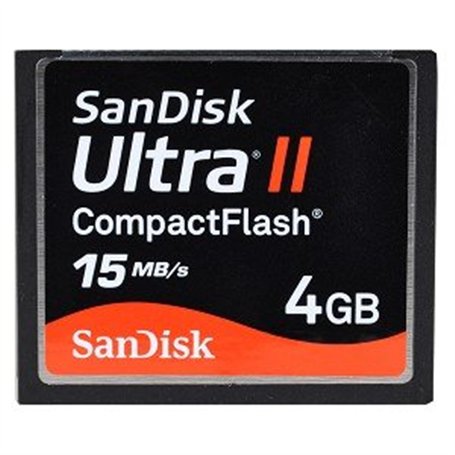 Sandisk Ultra II 4GB Carte mémoire Compact Flash CF Carte mémoire Compact (Noir Ampoule)