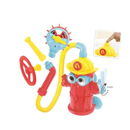 YOOKIDOO – Freddy Le Pompier Arroseur - Jeu de Bain Multi Activités - Jouet Bain bébé - Jeu Bain et Douche Yookidoo - Eveil des