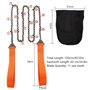 Scie à Main Portable, Chaîne de Corde avec Pochette Transport Pliante Survie D'urgence pour la Coupe du Bois Randonnée le Campin