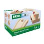 BRIO World - 33385 - Lot de 2 Rampes et 2 Butoirs - Accessoire pour circuit de train en bois - Jouet pour garçons et filles à pa
