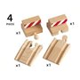 BRIO World - 33385 - Lot de 2 Rampes et 2 Butoirs - Accessoire pour circuit de train en bois - Jouet pour garçons et filles à pa