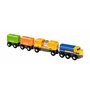 Brio World - 33982 - Long Train de Marchandises - Pour circuit de train en bois - Système d'attache aimantée - Jouet pour garçon