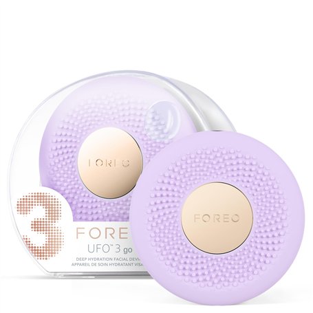 FOREO UFO 3 go masque hydratant visage de voyage - Anti-âge - Luminothérapie LED à spectre complet et lumière rouge - Thermothér