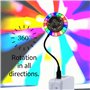 LuminKing Boule disco - Éclairage de fête contrôlé par la musique avec connexion USB, portable et léger