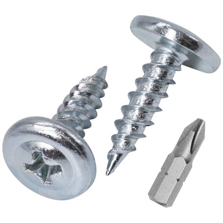 Lot de 100 vis à bois en acier zingué 4