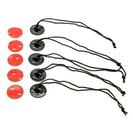PROtastic 5 x Camera Tethers & 3 m Stickers pour GoPro et SJCAM Action Camera Casque Mounts