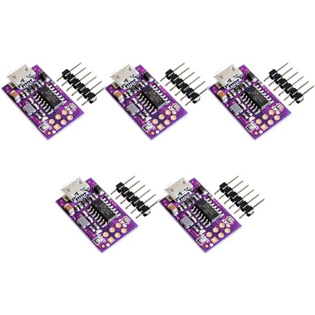 TECNOULAB 5 pièces Petit programmateur AVR ISP ATtiny44 ATTiny45 ATTiny85 USBTinyISP 5V Micro USB