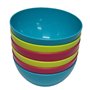 Lot de 6 bols en plastique sans BPA 690ml bol en plastique coloré réutilisable Ramen Salade pop-corn Bol Couverts étanches Passe
