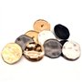 10 pièces 30mm gros boutons décoratifs boutons irréguliers en or pour chemise pardessus accessoire de couture, 30mm