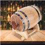 Tonneau à Vin Solide, Mini Tonneau à Vin en Bois de 1 Litre, Vin brassé Maison pour Stocker du Vin Rouge, du Brandy, du Whisky, 