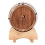 Tonneau à Vin Solide, Mini Tonneau à Vin en Bois de 1 Litre, Vin brassé Maison pour Stocker du Vin Rouge, du Brandy, du Whisky, 