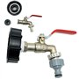Adaptateur de réservoir IBC IBC - Adaptateur de vidange pour réservoir d'eau - Raccord de Robinet S60X6 sur Laiton - Robinet de