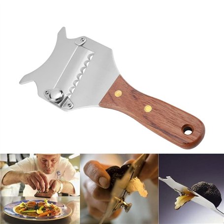 Professionnel En Acier Inoxydable Truffe Fromage Champignons Ail Trancheuse Lame Réglable Rasoir À Chocolat pour Cuisine Gadget