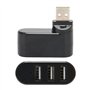 Répartiteur de Ports USB, 3 Ports USB 2.0 Expander Splitter Station d'accueil 180 Degrés Rotatif Hub D'extension USB Hub pour Wi