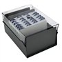 Acrimet Boîte à Fiches Organisateur 4'' x 6’', Base en Métal Robuste (Index AZ et un Séparateur Plastique Inclus) (Base Grid ave