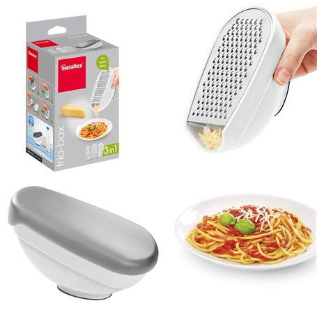 Metaltex 199709080 Râpe de rangement en plastique et acier inoxydable