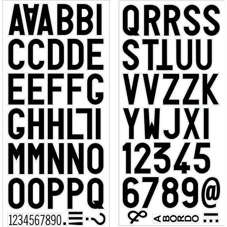 Quattroerre 1221 Kit Lettres Adhésives Plaque d'Immatriculation