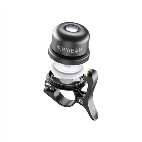 Newrban - Bell with AIRTAG Holder - Sonnette avec logement Airtag (Airtag Non Inclus) - pour Vélo et Trottinette - Compatibilité