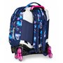 Seven Trolley école Jack 3 roues Detach, violet fuchsia, sac à dos avec chariot détachable 37 L, poche gourde, sac à dos amovibl