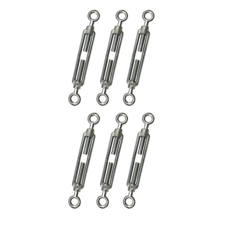 kippen 1204CK Lot de 6 tendeurs à 2 yeux en acier galvanisé