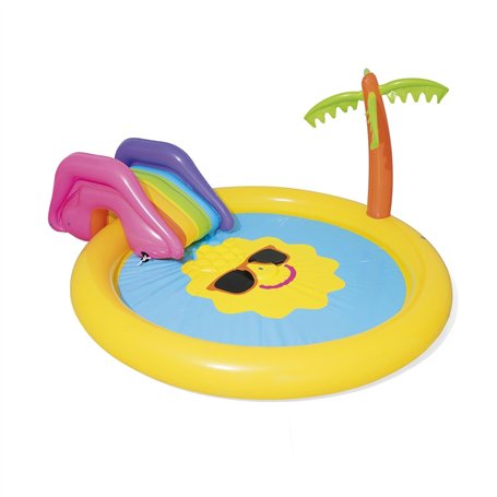 Avilia Piscine Gonflable avec Toboggan et Chute d'eau : Divertissement d'été sûr pour Enfants à partir de 2 Ans en Haut