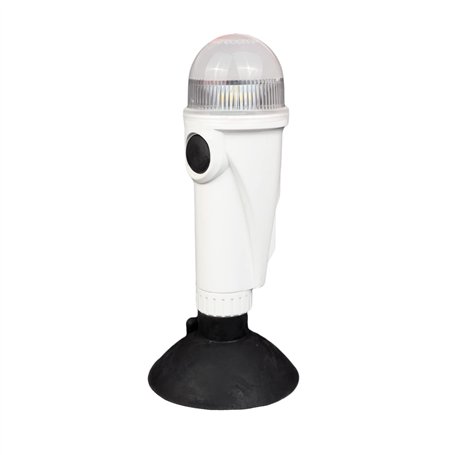 GATE14® Feu de navigation à LED blanc 360° portable pour bateau avec fixation par ventouse 2NM