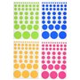 APLI Lot de 20 feuilles de gommettes de formes assorties