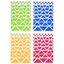 APLI Lot de 20 feuilles de gommettes de formes assorties