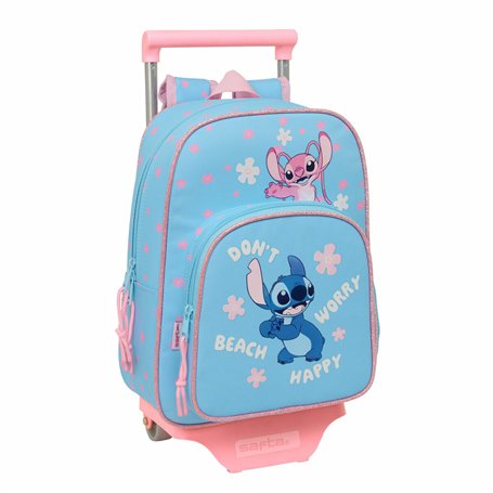 Cartable Lilo & Stitch Happy Bleu ciel 26 x 11 x 67 cm 26 x 34 x 11 cm