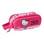 Trousse Fourre-Tout Double Hello Kitty Rose 21 x 8 x 6 cm