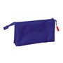 Trousse Fourre-Tout Triple Atlético Madrid Bleu Blanc Rouge 22 x 12 x 3 cm