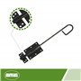 Amig - Goupille de surpose | Loquet de porte | Fermeture robuste pour porte | Acier | Couleur : noir | 300 x 90 x 7 mm | Vis inc