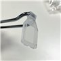 Lot de 100 paquets de 100 porte-prix 26 x 26 mm, étiquettes de prix avec accessoire adaptateur, porte-prix étagère couleur trans