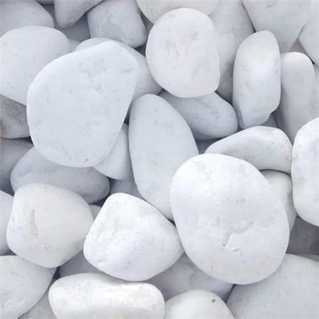 Vegara Stone Pierre de jardin décoration galet blanc pur 2-4 cm (10 kg)