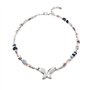 UNOde50 Collier plaqué argent avec cristaux artisanaux multicolores